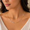 Triple Tone Rose n petals Neckchain